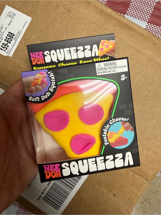 Schylling Other - 🩷💛🧡RARE Squeezza Soft Doh Pizza Squeeze Toy - Yellow & Pink
